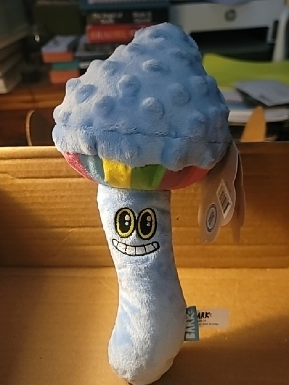 Plush Mushroom Rattle Toy - Light Blue Kids Toy
